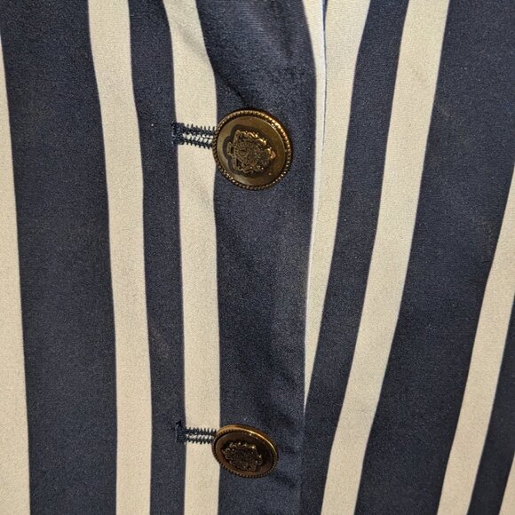 FuTario blue striped/floral lined Jacket NWT M - Picture 4 of 10